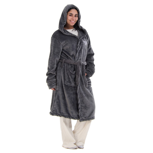 Snuggs Blanket Robe Dark Grey
